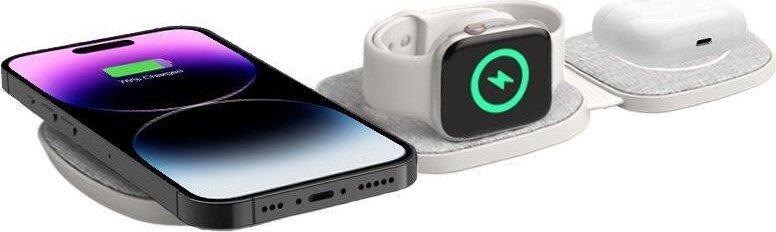 Karikues wireless Tech-Protect QI15W-A32 3in1, MagSafe, gri