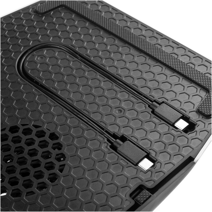 [OUTLET] Stacion karikimi shumëfunksional FIXED për PlayStation 5, bardh e zi