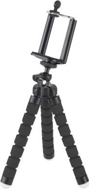 Tripod për telefon dhe kamera Kruger&amp;Matz KM1366, këmbë fleksibël, kokë 3D, i zi
