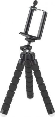 Tripod për telefon dhe kamera Kruger&amp;Matz KM1366, këmbë fleksibël, kokë 3D, i zi