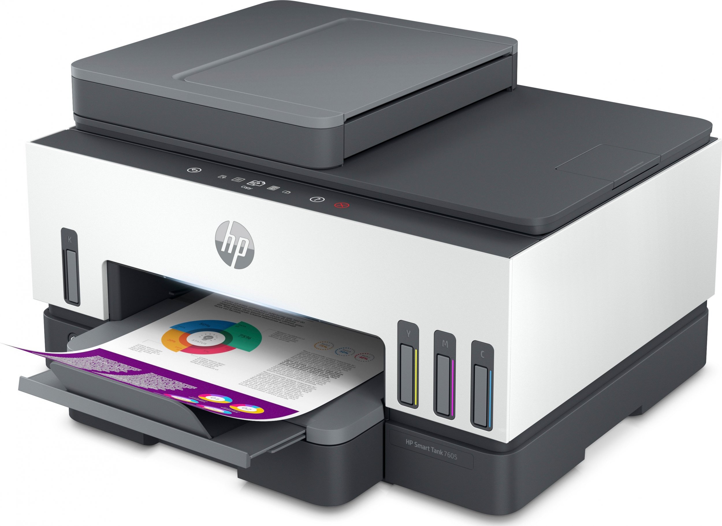 Printer multifunksional HP Smart Tank 7605, wireless, printim dyanësh, me ngjyra