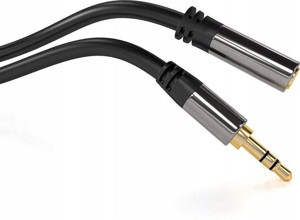 Kabllo zgjatëse audio PremiumCord PremiumCord, Jack 3.5mm M/F, 5m, e zezë
