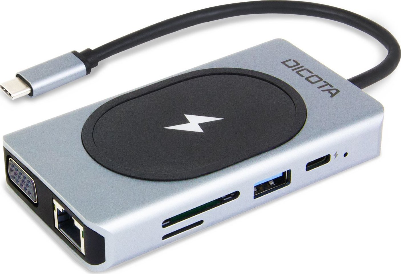 HUB USB Dicota USB C 10 in 1, 4K, PD 100W, argjendtë e zezë