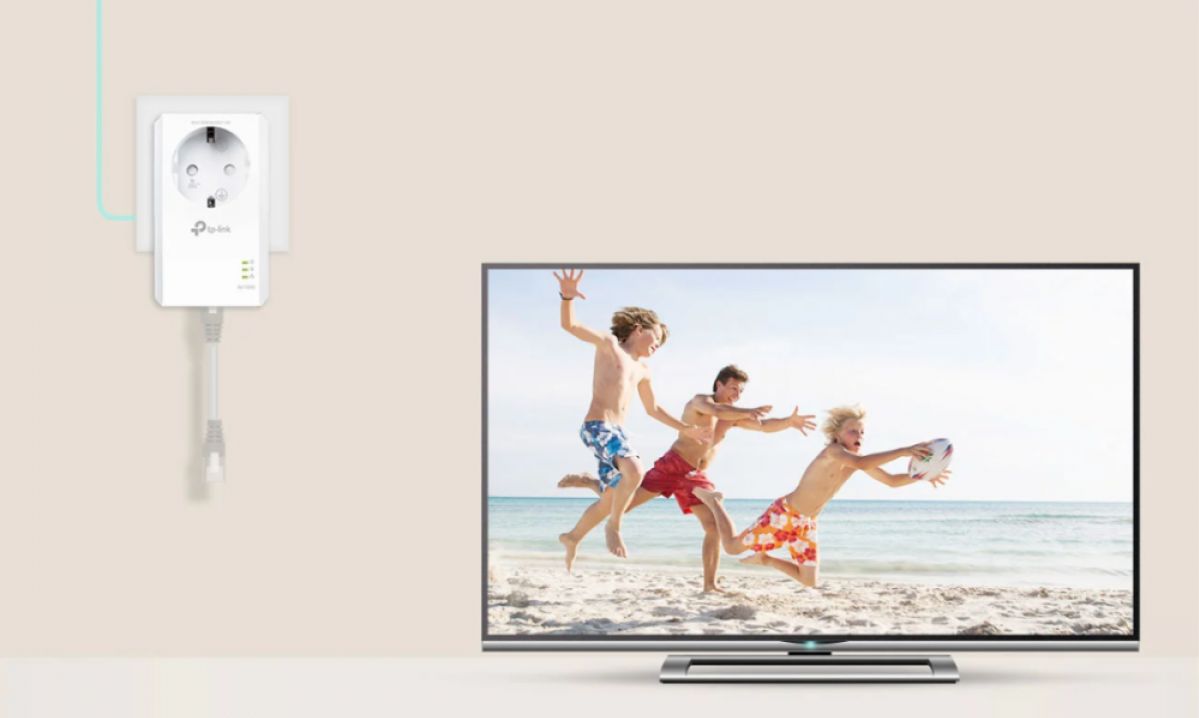 Adapter powerline TP-Link TL-PA7017P, 1000 Mb/s, portë Gigabit Ethernet, me prizë