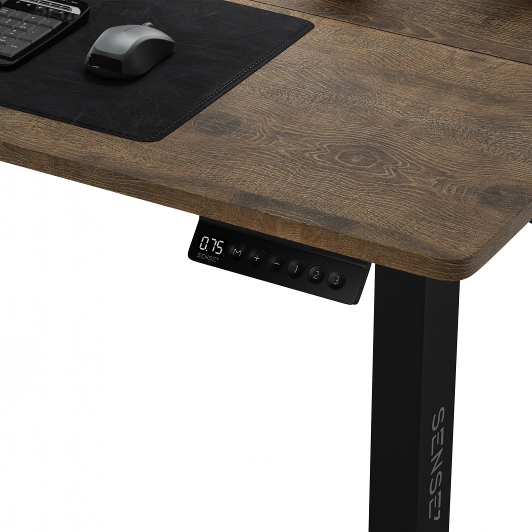 [OUTLET] Tavolinë elektrike SENSE7 Nojo, 120cm x 60cm,e zezë/ druri