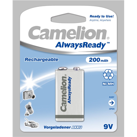 Bateri e rikarikueshme Camelion Always Ready, 9V Block, 200 mAh