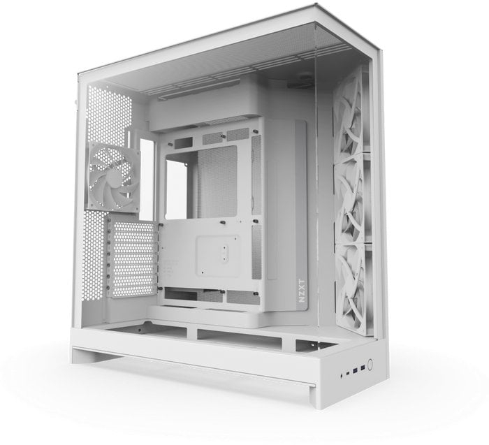 Kuti kompjuteri NZXT H9 Flow, midi tower, ATX, e bardhë