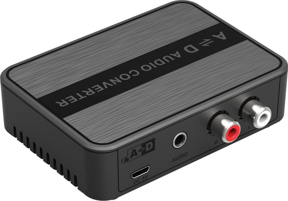 Konvertues audio dypalësh Wavelink, koaksial dhe optik në RCA 3.5mm, S PDIF, i zi