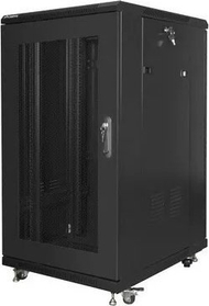 Kабинет за мрежа Lanberg Standing Cabinet 19" 22U FF01-6822-23B, челик, црн
