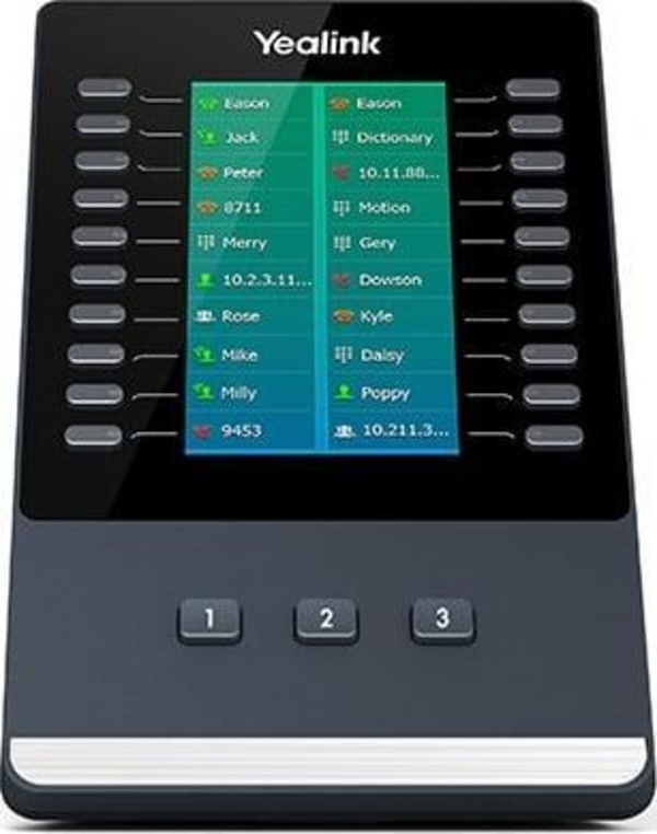 Modul zgjerimi telefoni IP Yealink EXP50, 23 butona, ekran me ndriçim, i zi