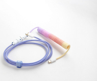 Спиралeн кабел за тастатура Ducky Coiled Cable V2 Afterglow, USB A во USB C, со авијациска глава 5 pin, повеќебоен