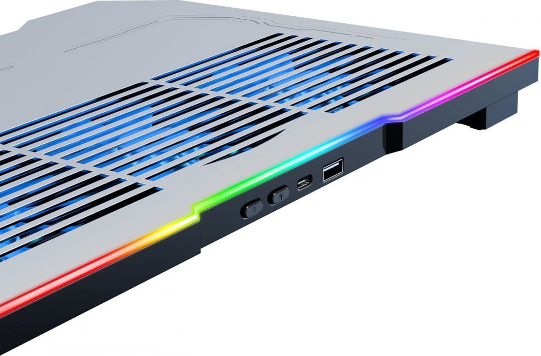 Ftohës për laptop Mozos LS6-RGB, i hirtë