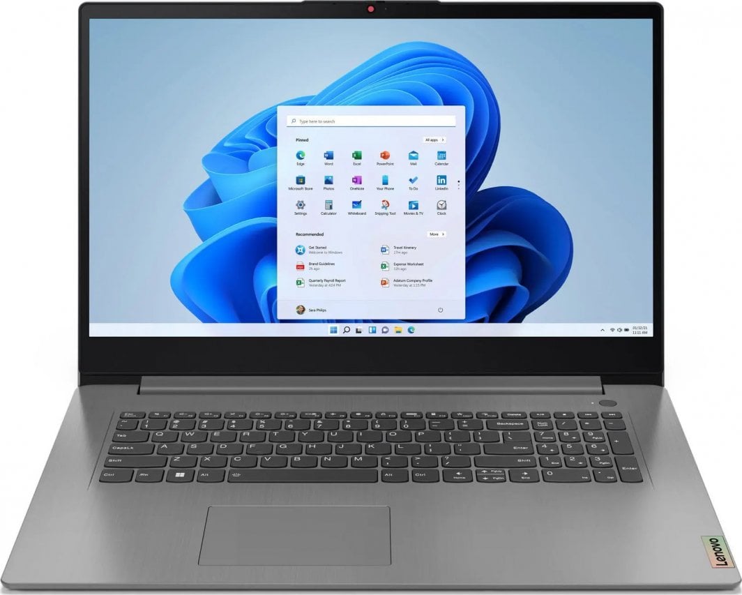 Laptop Lenovo IdeaPad 3 17IAU7, 17.3", Intel Core i3 1215U, 8 GB RAM, 512 GB SSD, i hirtë
