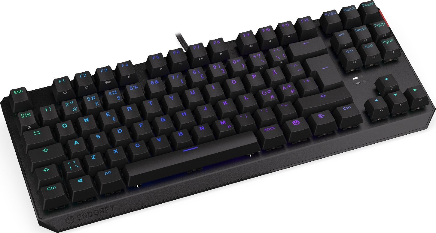 Tastierë mekanike Endorfy Thock TKL, Kailh Red, RGB, e zezë