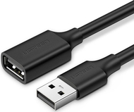 Kabllo zgjatëse USB Ugreen 10314, USB A mashkull në USB A femër, 1 m, e zezë