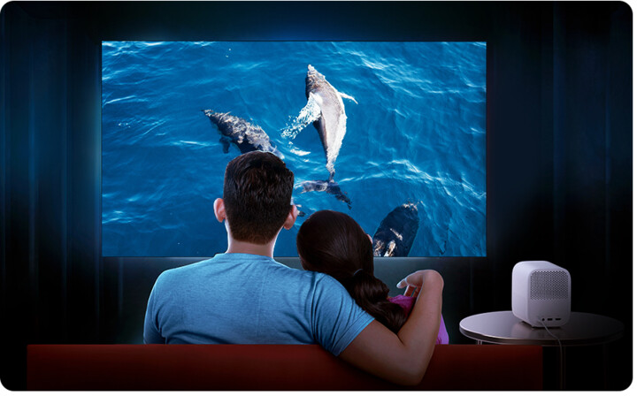 Projektor Xiaomi Mi Smart 2 GL, i bardhë / hirtë