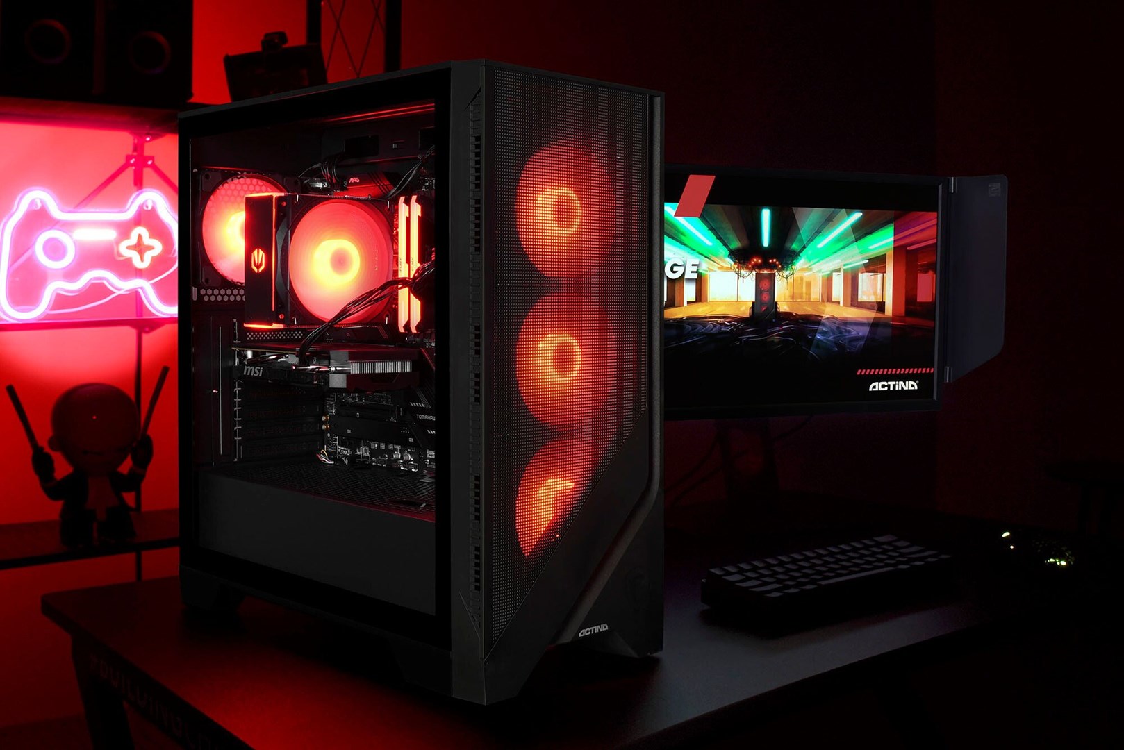 Kompjuter Actina AMD Ryzen 7 5700X3D, RTX 4060 Ti, 1TB SSD, i zi