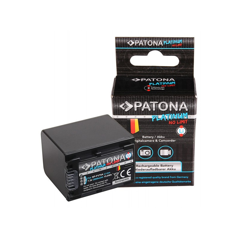 PATONA Platinum Battery f. Sony NP-FV70A