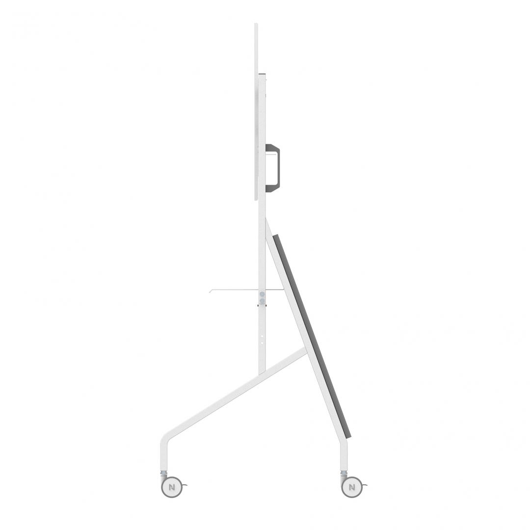 Karrocë televizori Neomounts FL50-525WH1, 55"-86", me rrota, e bardhë