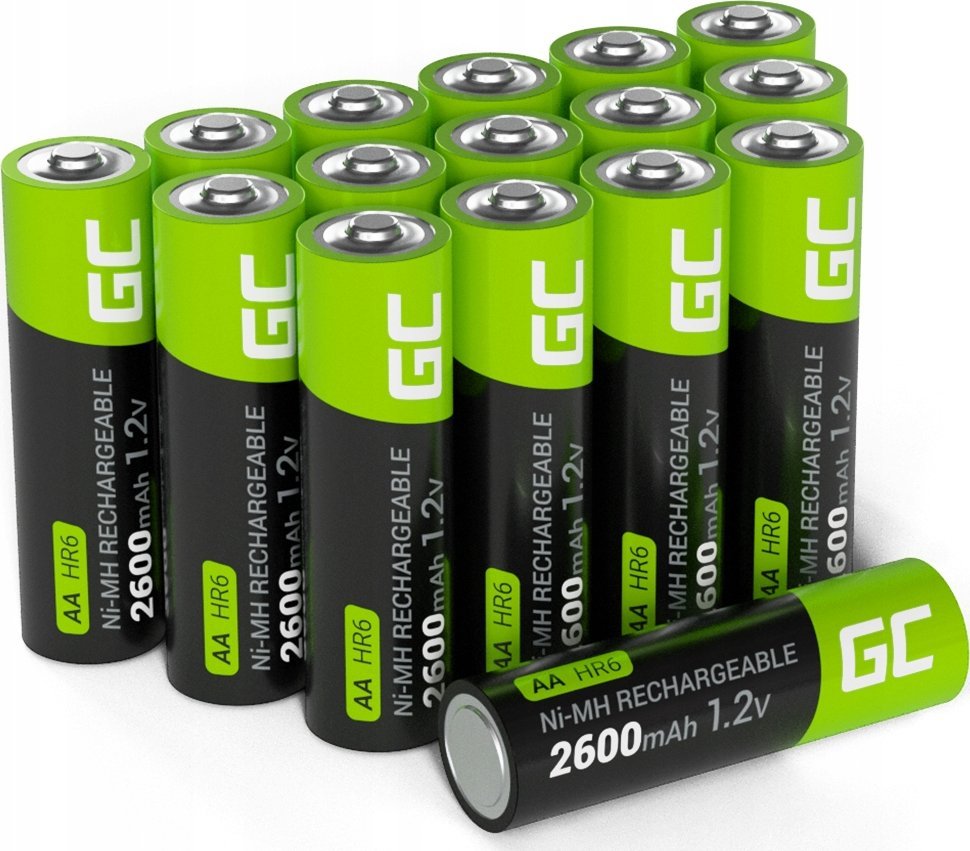 Bateri të rimbushshme Green Cell AA R3, 2600mAh, set 16 copë