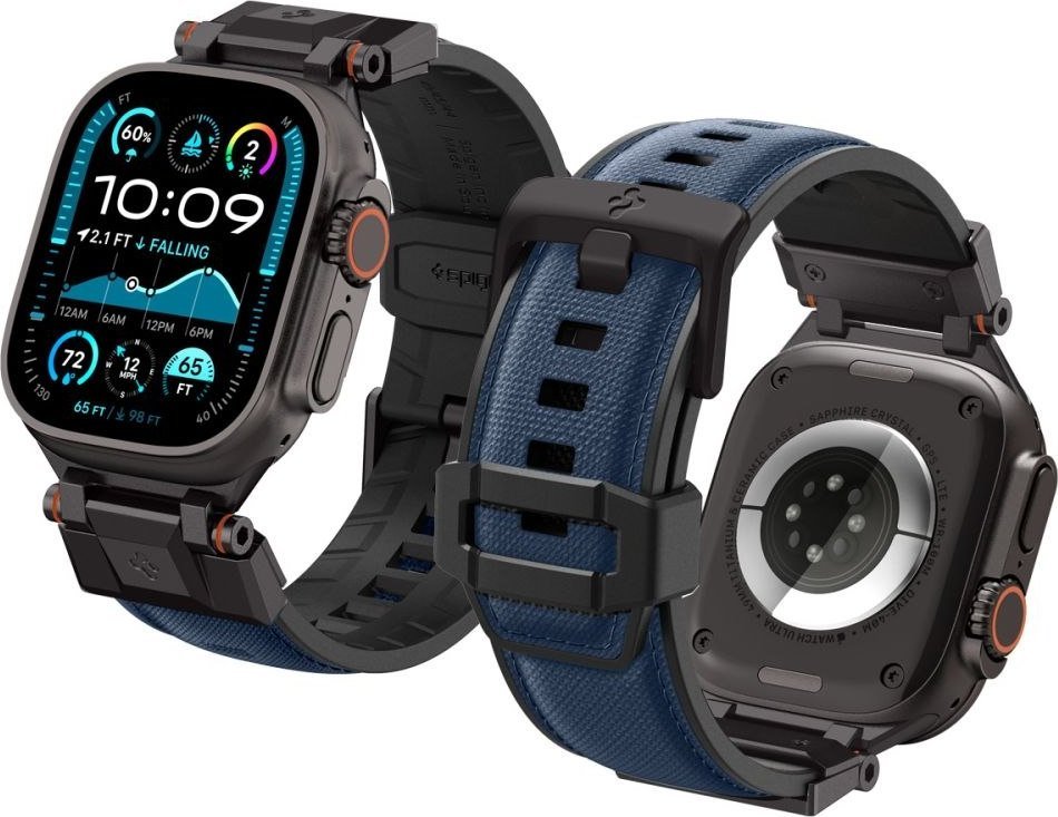 Rrip dore Spigen DuraPro Armor për Apple Watch, metal, i zi