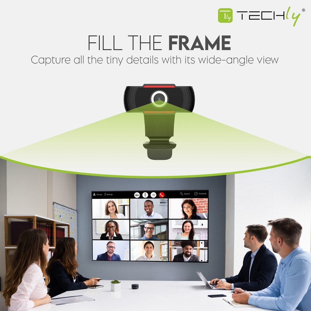 Webkamera Techly I-WEBCAM-60T, Full HD 1080p, USB 2.0, e zezë