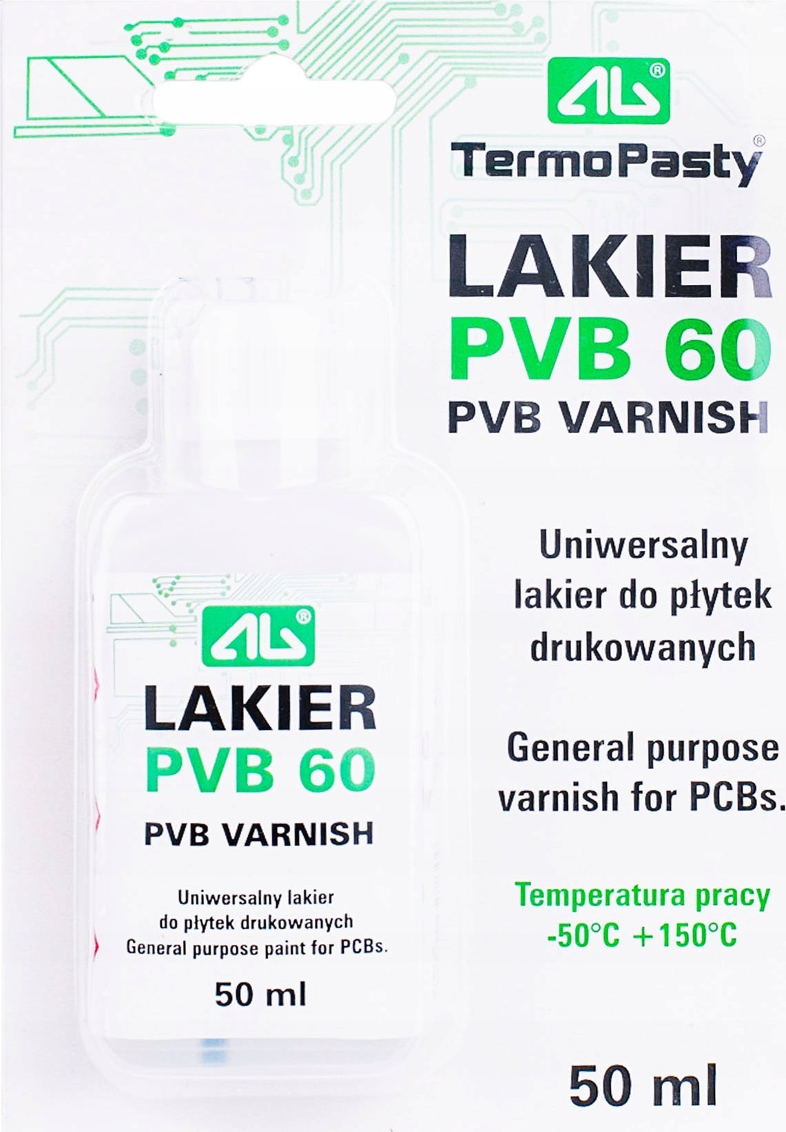 Llak mbrojtës AG TermoPasty PVB 60, 50ml, me furçë, transparent