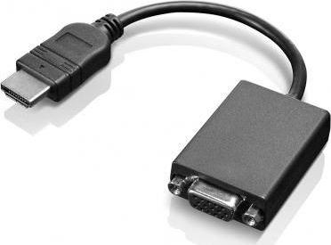 Përshtatës AV Lenovo, HDMI - D-Sub (VGA), 20 cm, i zi