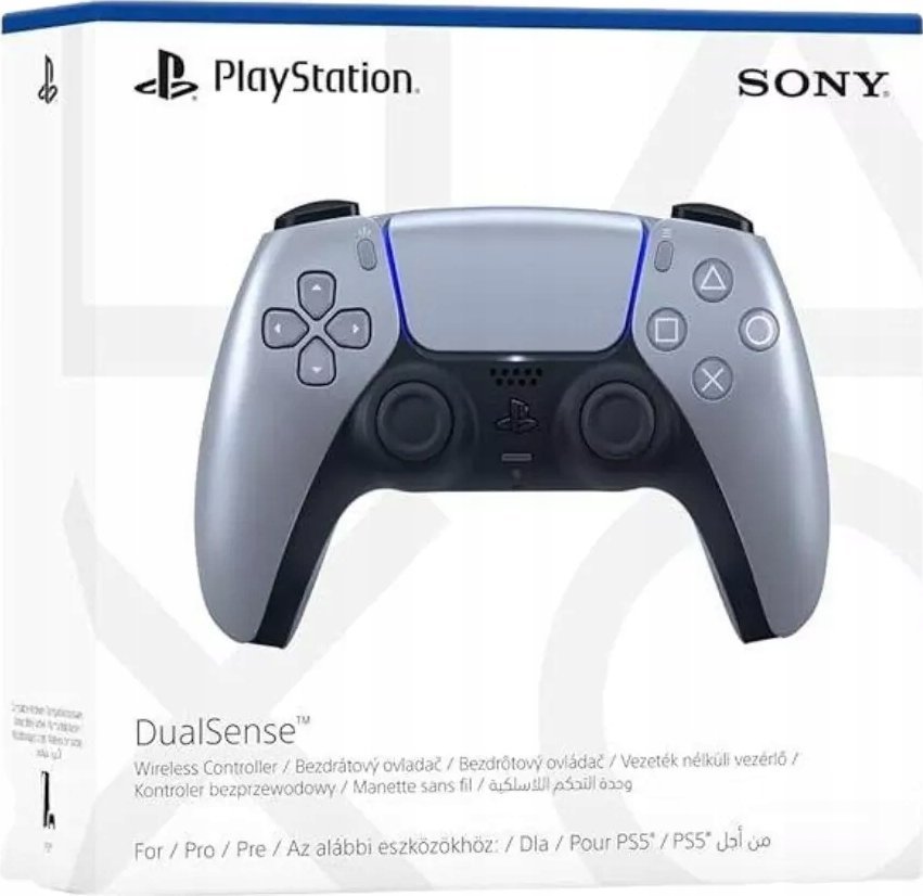 Kontroller Sony DualSense Playstation 5, wireless, i argjendtë