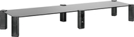 Stendë për monitorë Maclean MC-936, për 2 monitorë 13-32", xham i temperuar 100x24 cm, e zezë