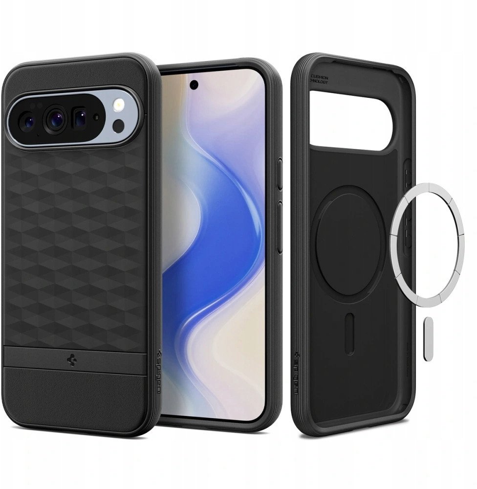 Mbrojtëse telefoni Spigen Caseology Parallax MagSafe, për Google Pixel 10, Matte Black, e zezë mat