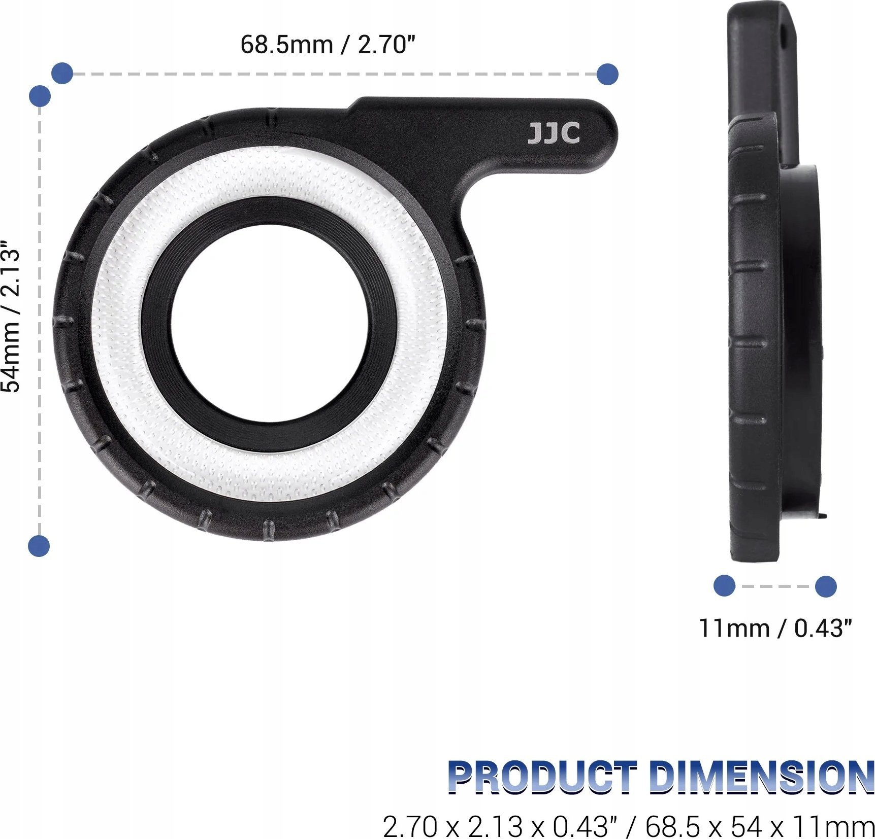Unazë ndriçimi makro JJC MRL-TG1 për Olympus Tough TG-7 TG-1, LED guide ring, e bardhë