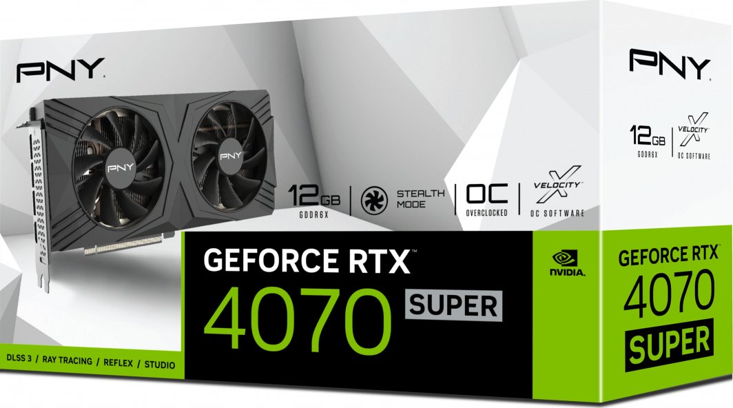 Kartelë grafike PNY GeForce RTX 4070 SUPER Verto OC Dual Fan 12GB GDDR6X