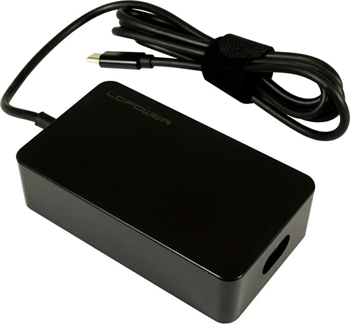 Adaptor karikues për laptop LC-Power LC-NB-PRO-65-C, 65W, USB-C, i zi