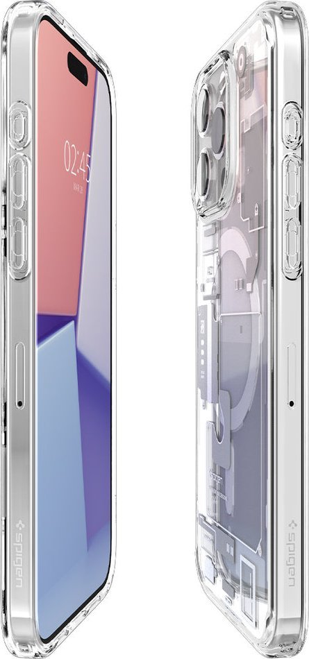 Mbrojtëse telefoni Spigen Ultra Hybrid MagSafe Zero One, për iPhone 15 Pro Max, transparente, e bardhë