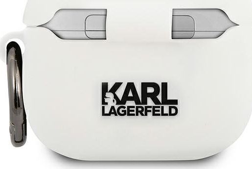 Kapak mbrojtës Karl Lagerfeld KLACA3SILCHWH për AirPods 3, silikon, e bardhë