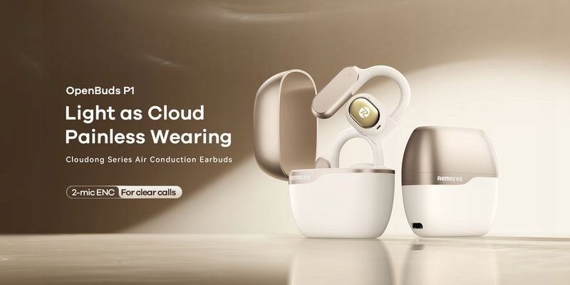 Kufje Bluetooth Remax TWS P1, Air Conduction, Bluetooth 5.3, të bardha