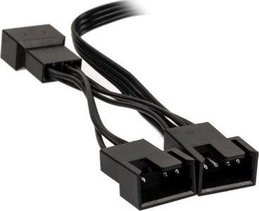 Kabull ndarës Kolink PWM, 4-pin në 3 x 4-pin, 0.35m, i zi