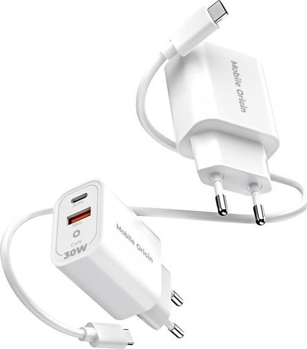 Karikues udhëtimi Mobile Origin MO14, GaN 30W, presa EU USA UK AUS, i bardhë