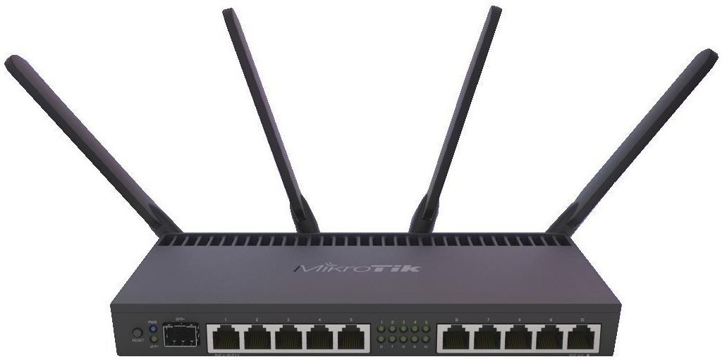 Ruter wireless MikroTik RB4011iGS, Wi‑Fi 5 dual band, Gigabit Ethernet, i zi