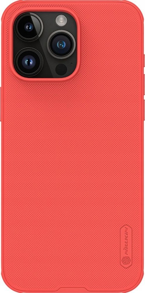Mbrojtëse telefoni Nillkin Super Frosted Pro për iPhone 15 Pro Max, plastike, e kuqe