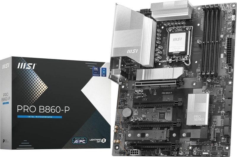 Pllakë amë MSI PRO B860 P, Intel B860, LGA 1851, ATX