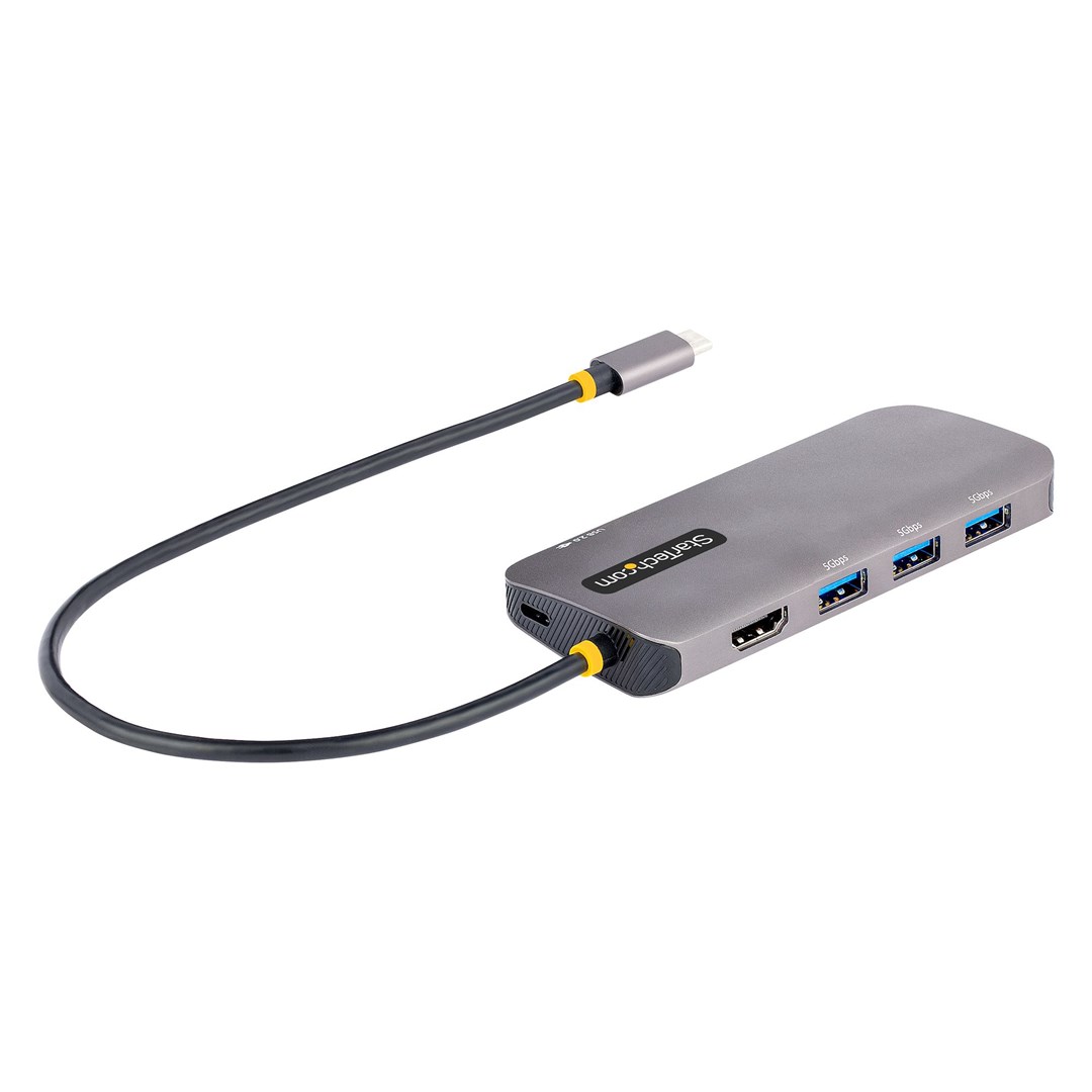 Përshtatës multiport StarTech USB-C, 4K 60Hz, 100W PD, i hirtë