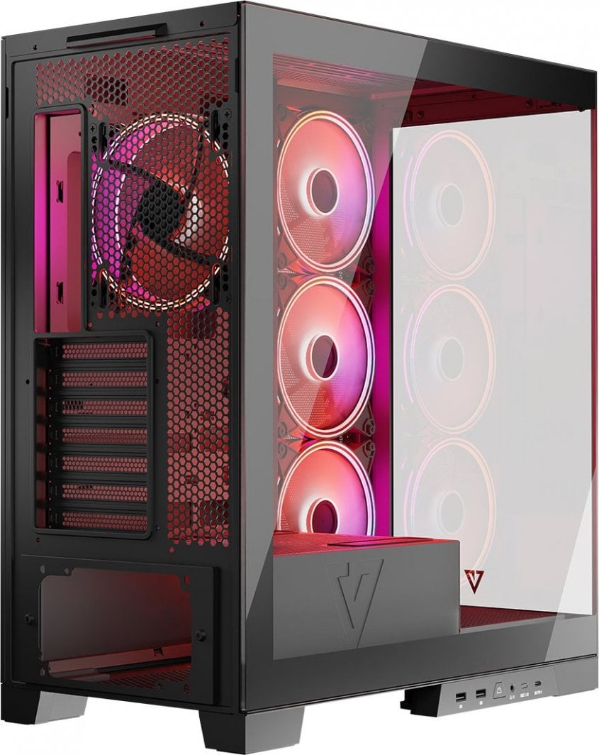 Kuti kompjuteri Modecom Volcano Space Apex ARGB, ATX, 4 ventilatorë 140mm, e zezë