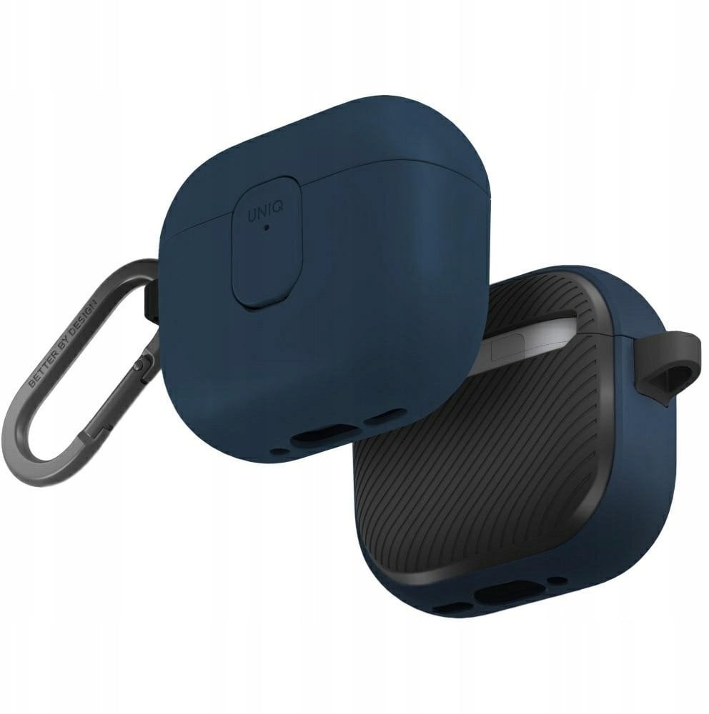 Kënte mbrojtëse për kufje Uniq Clyde për AirPods 4, TPU, me kapak, blu