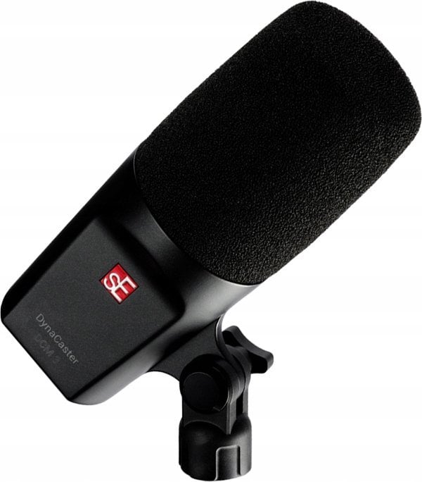 Mikrofon dinamik sE Electronics DynaCaster DCM3, kardioid, për podcast dhe studio, i zi