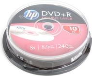 Disk DVD HP DL + R 8.5GB 8X, 10 copë
