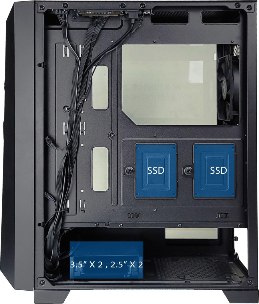 Kasë kompjuteri Xilence Breeze Performance A + X7 X712.RGB (XG131), e zezë