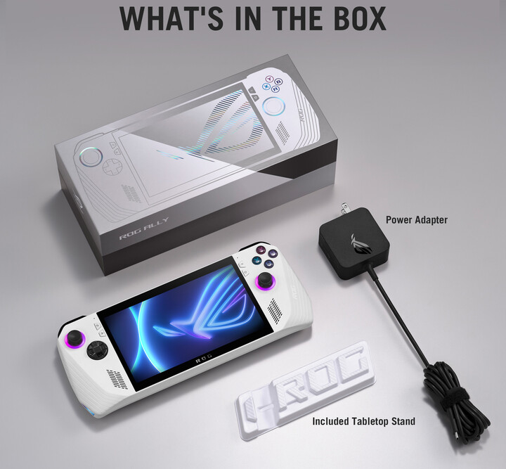 Konzolë Asus ROG Ally (2023), e bardhë