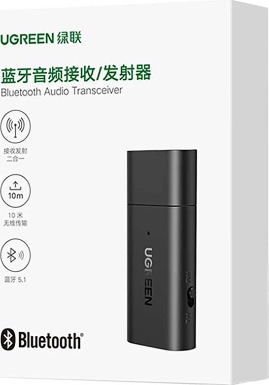 Adapter Bluetooth Ugreen UGR1207, Transmetues dhe marrës 5.1, 3.5 mm, i zi